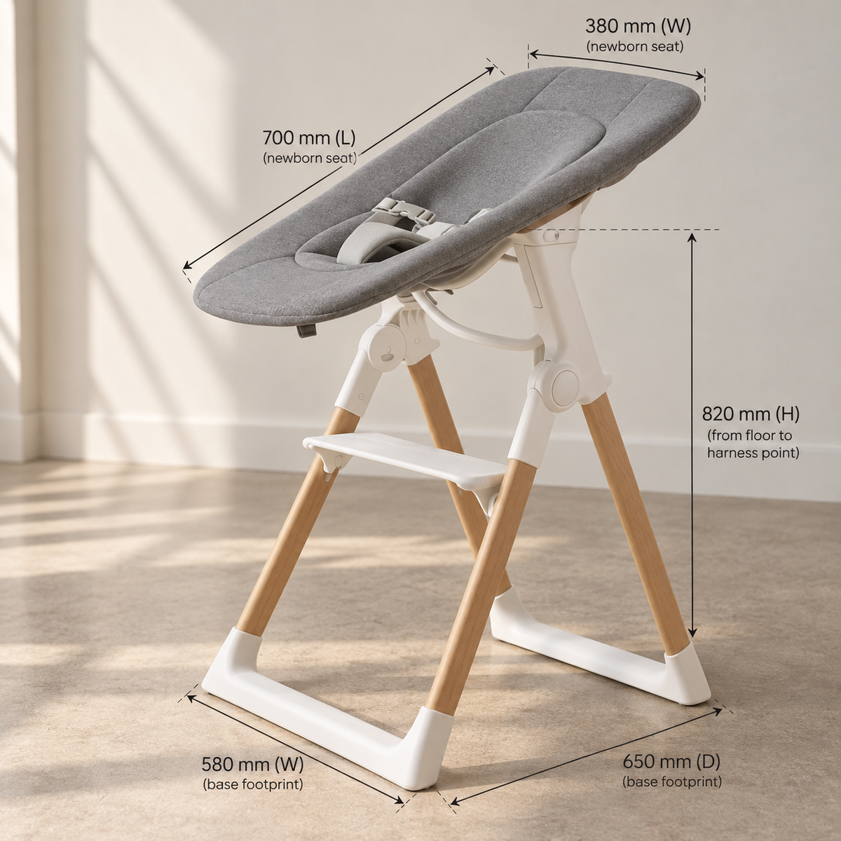 Luna Highchair + Newborn Set
